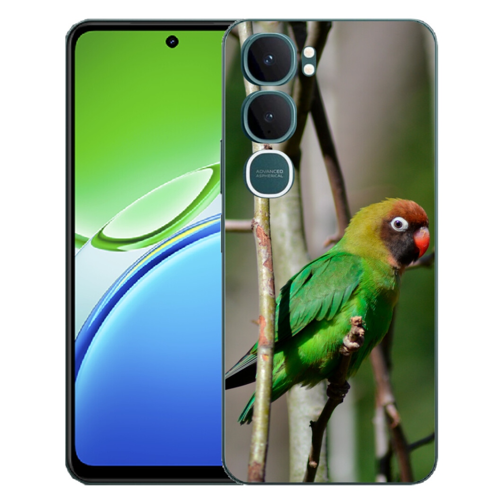 Gélový kryt mmCase na Vivo Y21d - papagáj agapornis