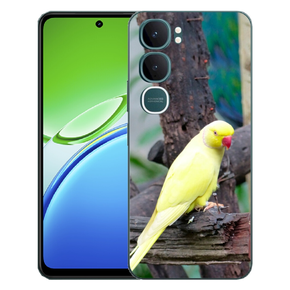 Gélový kryt mmCase na Vivo Y21d - papagáj alexander žltý