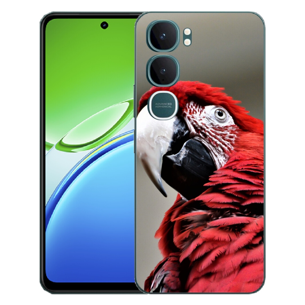 Gélový kryt mmCase na Vivo Y21d - papagáj ara červený