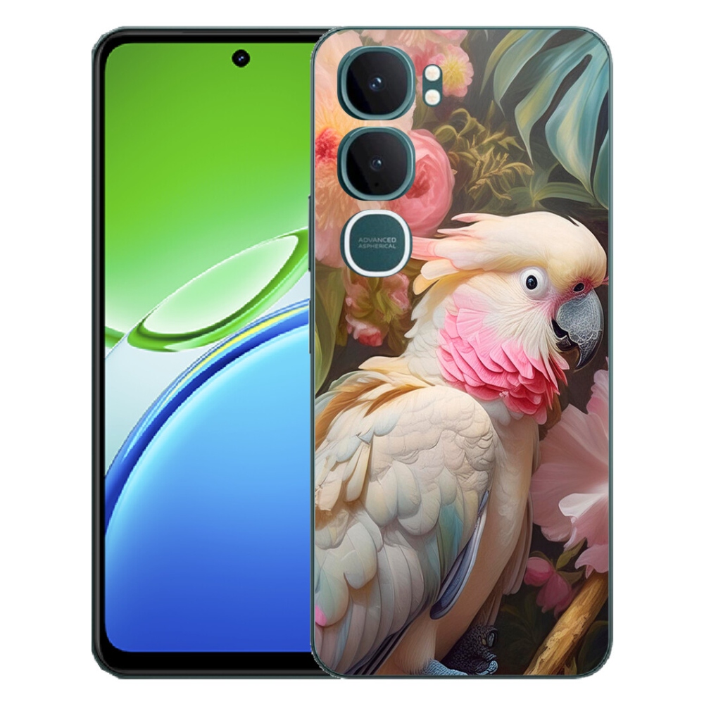 Gélový kryt mmCase na Vivo Y21d - papagáj kakadu ružový 2