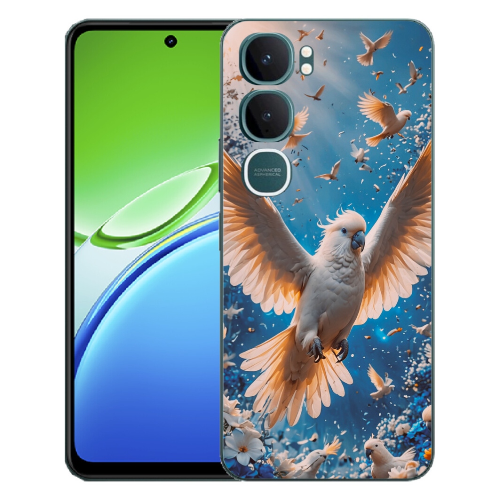 Gélový kryt mmCase na Vivo Y21d - papagáj kakadu