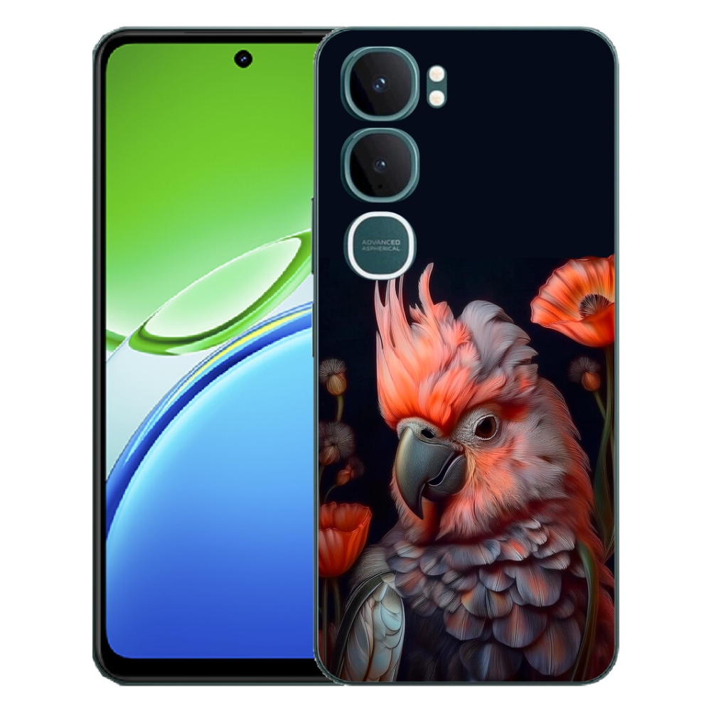 Gélový kryt mmCase na Vivo Y21d - papagáj kakadu vo farbách