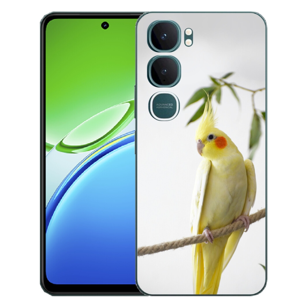 Gélový kryt mmCase na Vivo Y21d - papagáj korela chocholatá