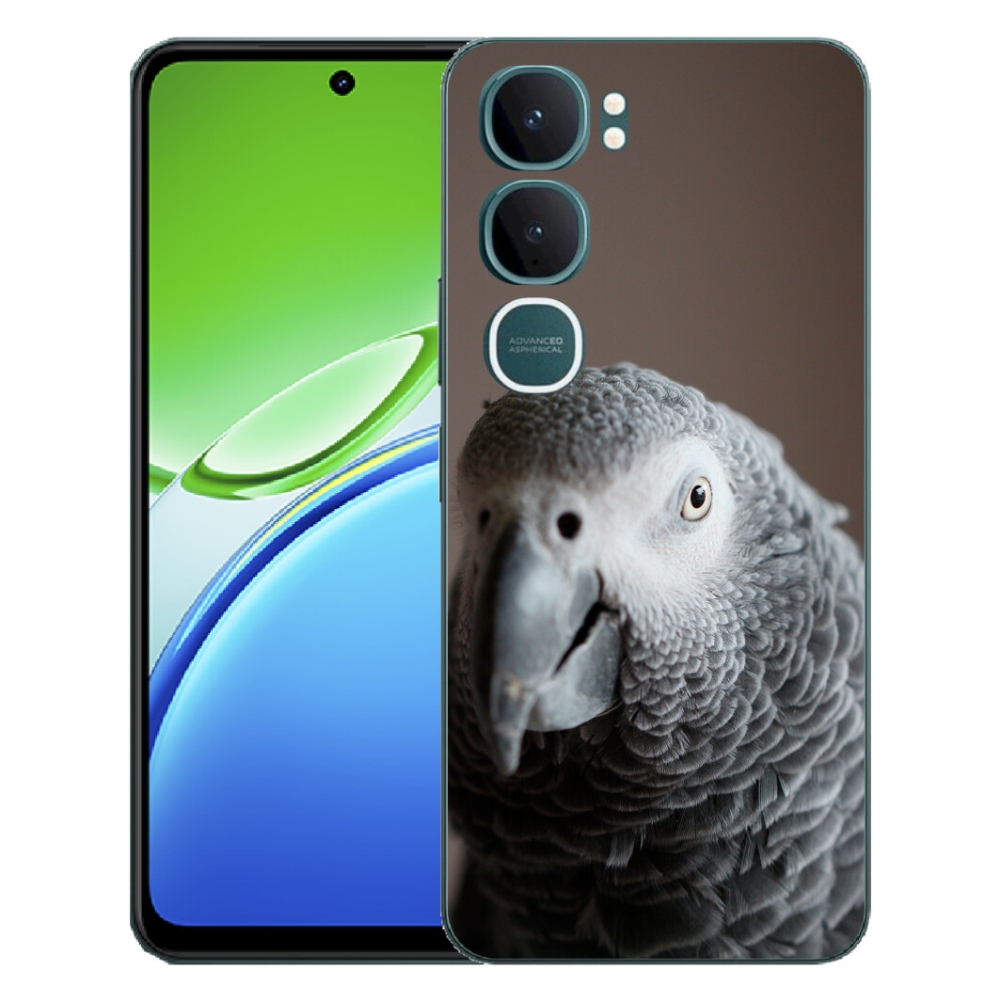 Gélový kryt mmCase na Vivo Y21d - papagáj žako 2