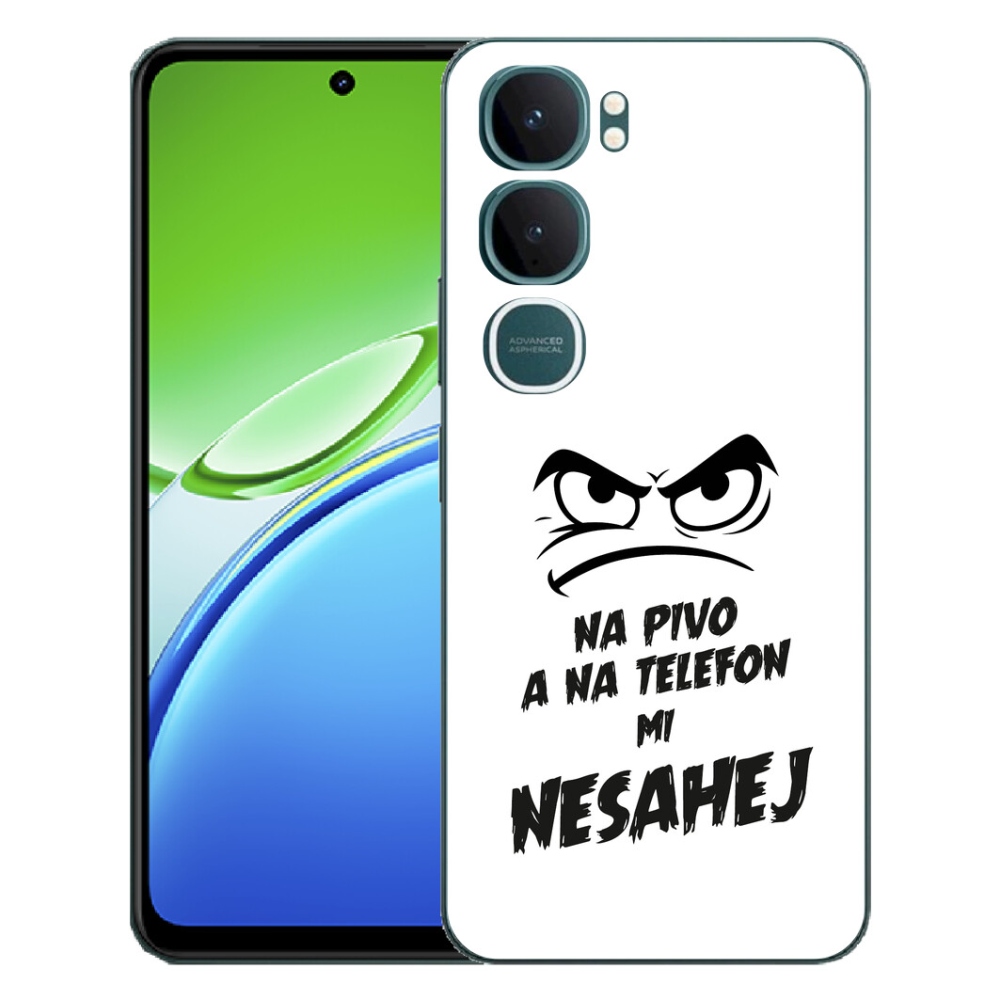 Gélový kryt mmCase na Vivo Y21d - pivný motív 2 biele pozadie