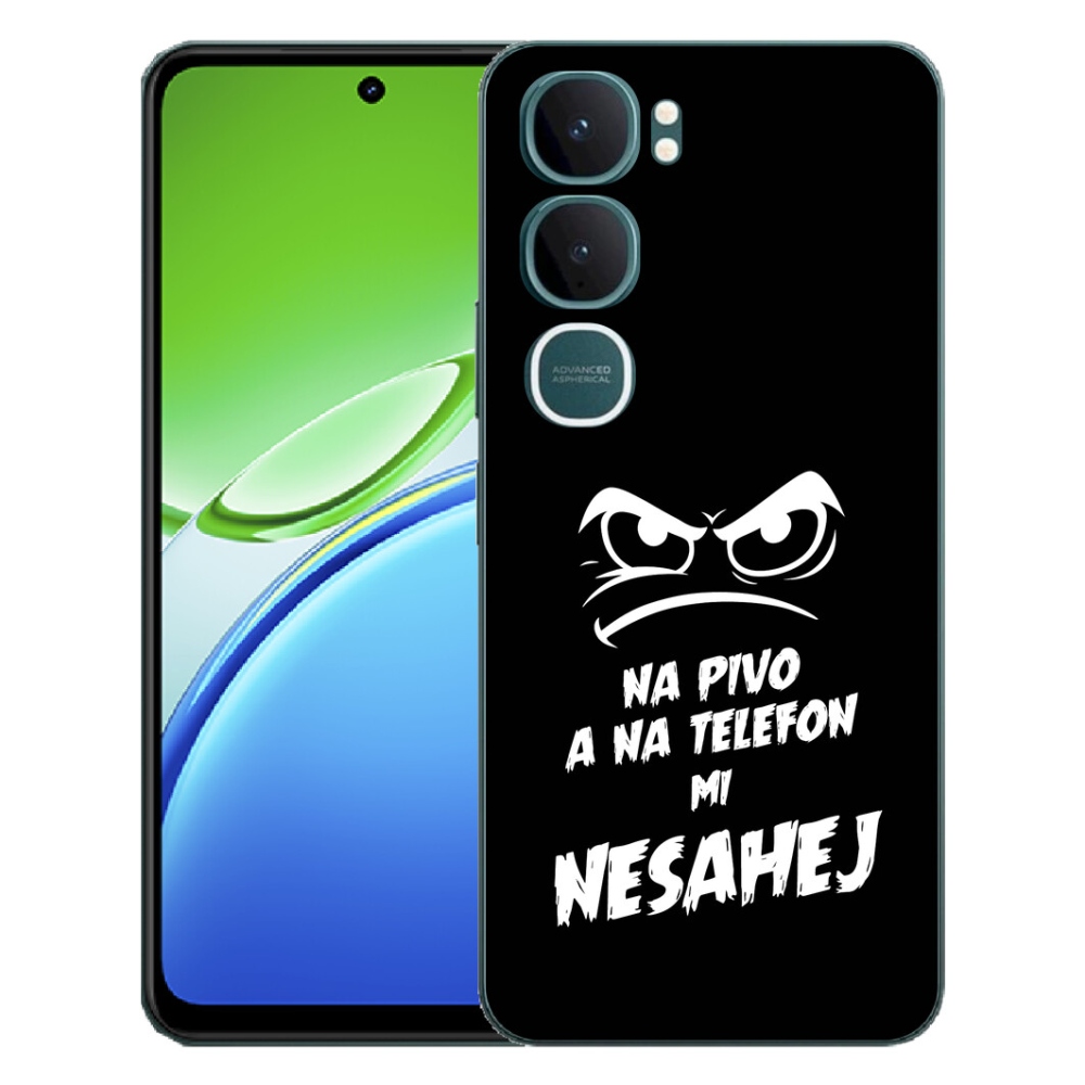 Gélový kryt mmCase na Vivo Y21d - pivný motív 2 čierne pozadie