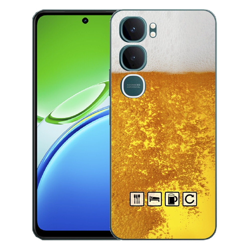 Gélový kryt mmCase na Vivo Y21d - pivný motív 3