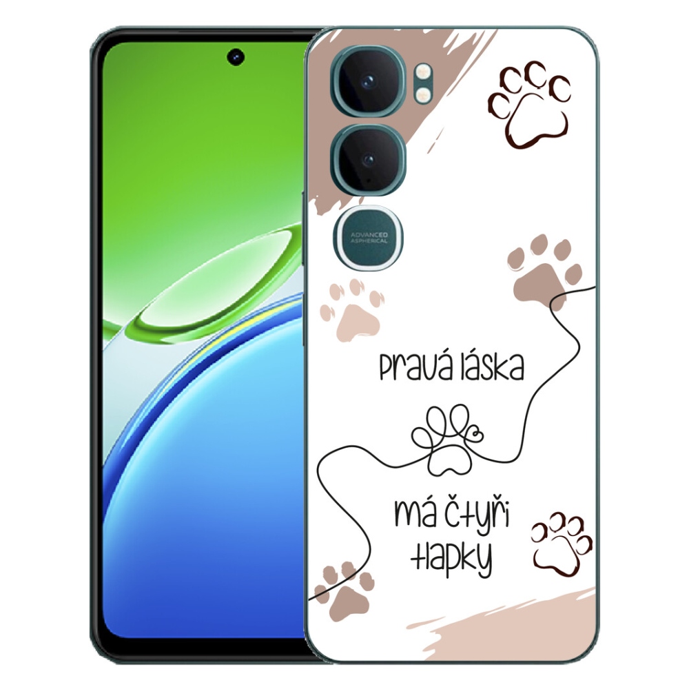 Gélový kryt mmCase na Vivo Y21d - psí motív 1 biele pozadie