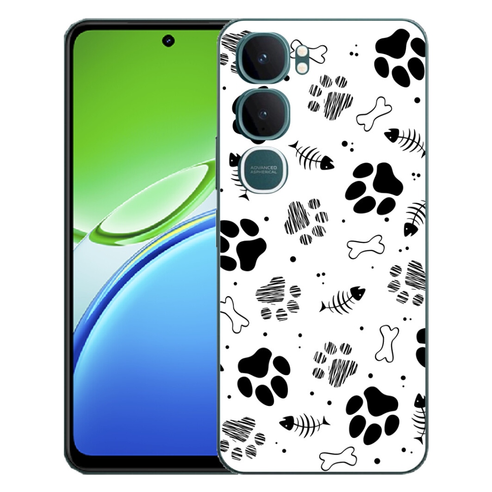 Gélový kryt mmCase na Vivo Y21d - psie labky 1