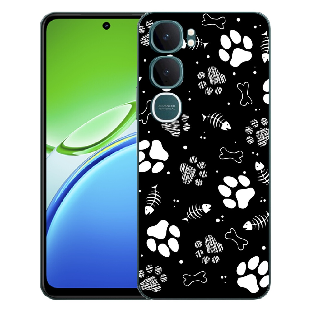 Gélový kryt mmCase na Vivo Y21d - psie labky