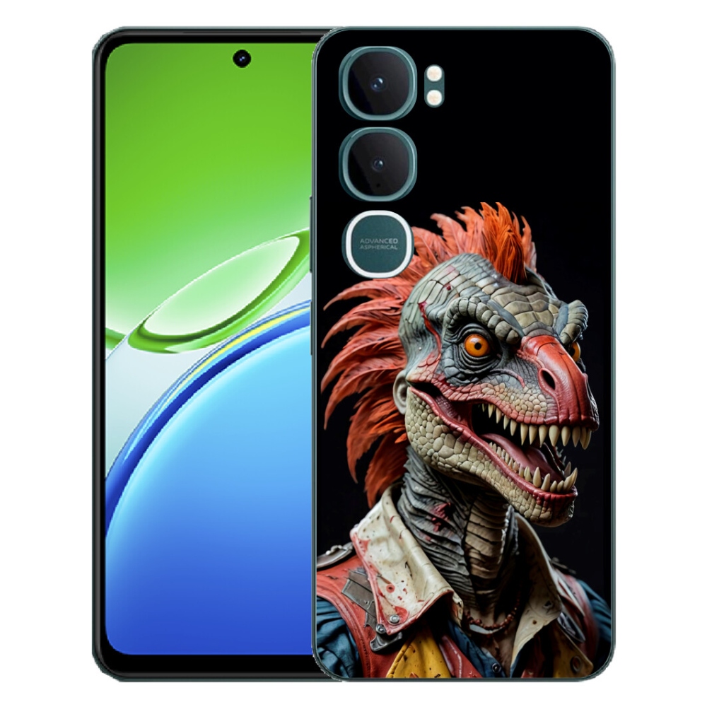 Gélový kryt mmCase na Vivo Y21d - punk dinosaurus