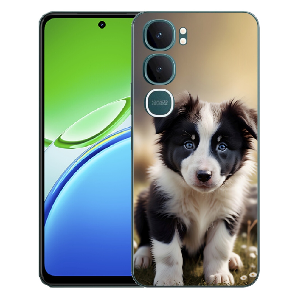 Gélový kryt mmCase na Vivo Y21d - roztomilá border kólia
