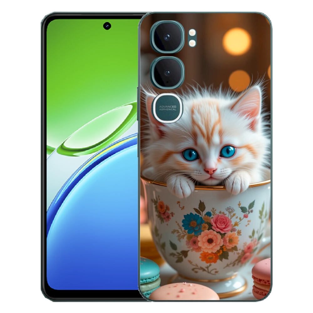 Gélový kryt mmCase na Vivo Y21d - roztomilé mačiatko 6