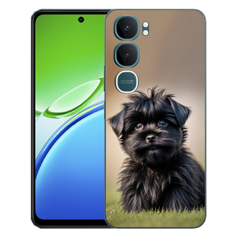 Gélový kryt mmCase na Vivo Y21d - roztomilý čierny psík