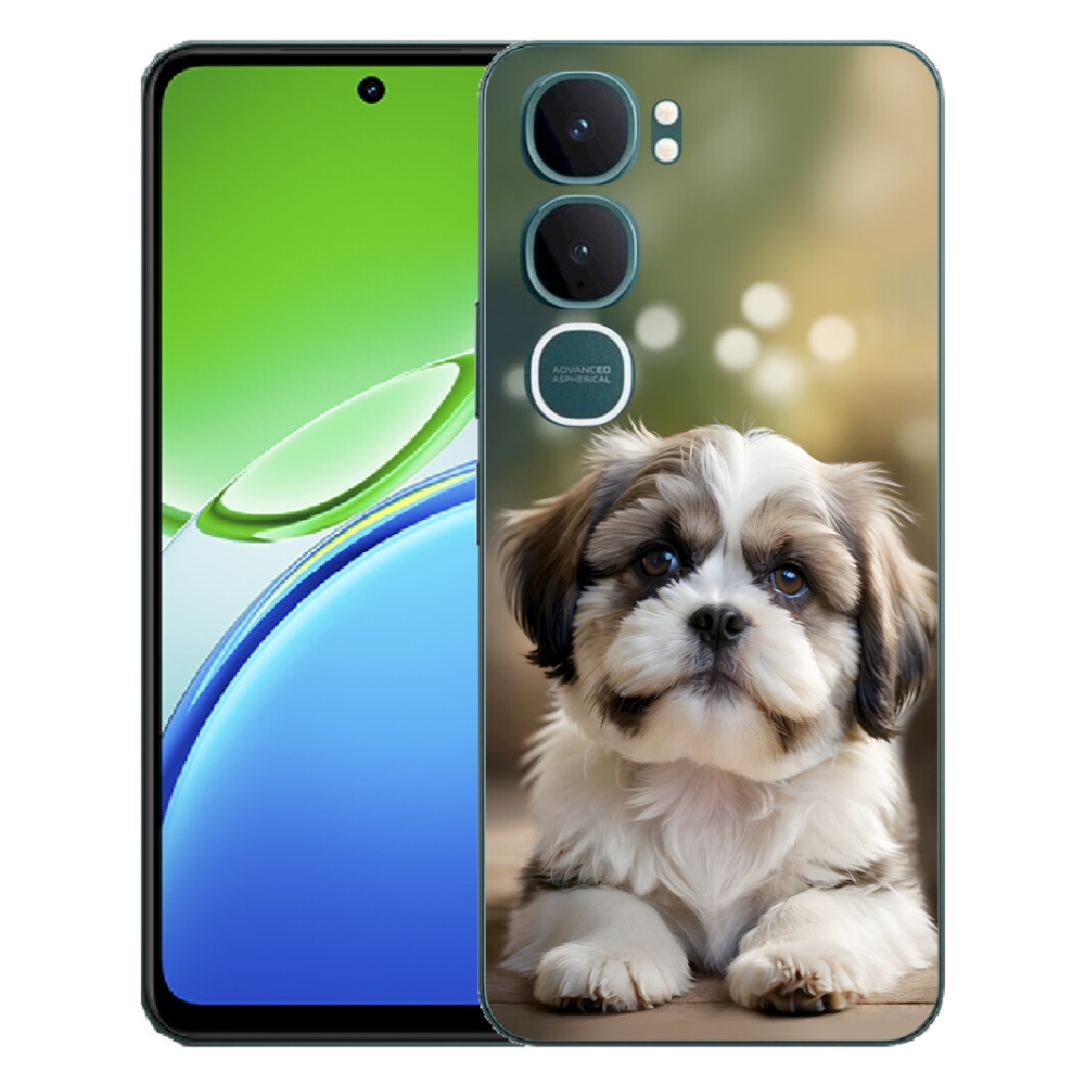 Gélový kryt mmCase na Vivo Y21d - roztomilý shih-tzu