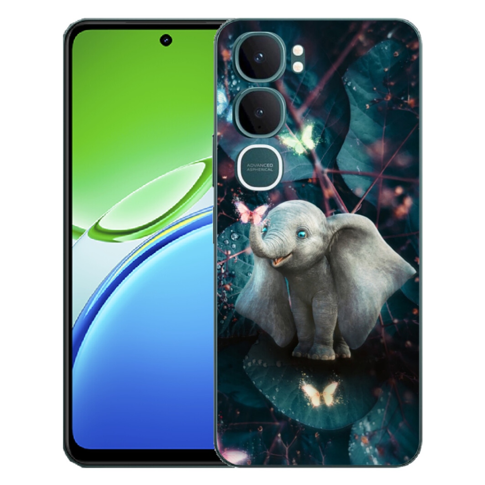 Gélový kryt mmCase na Vivo Y21d - roztomilý slon