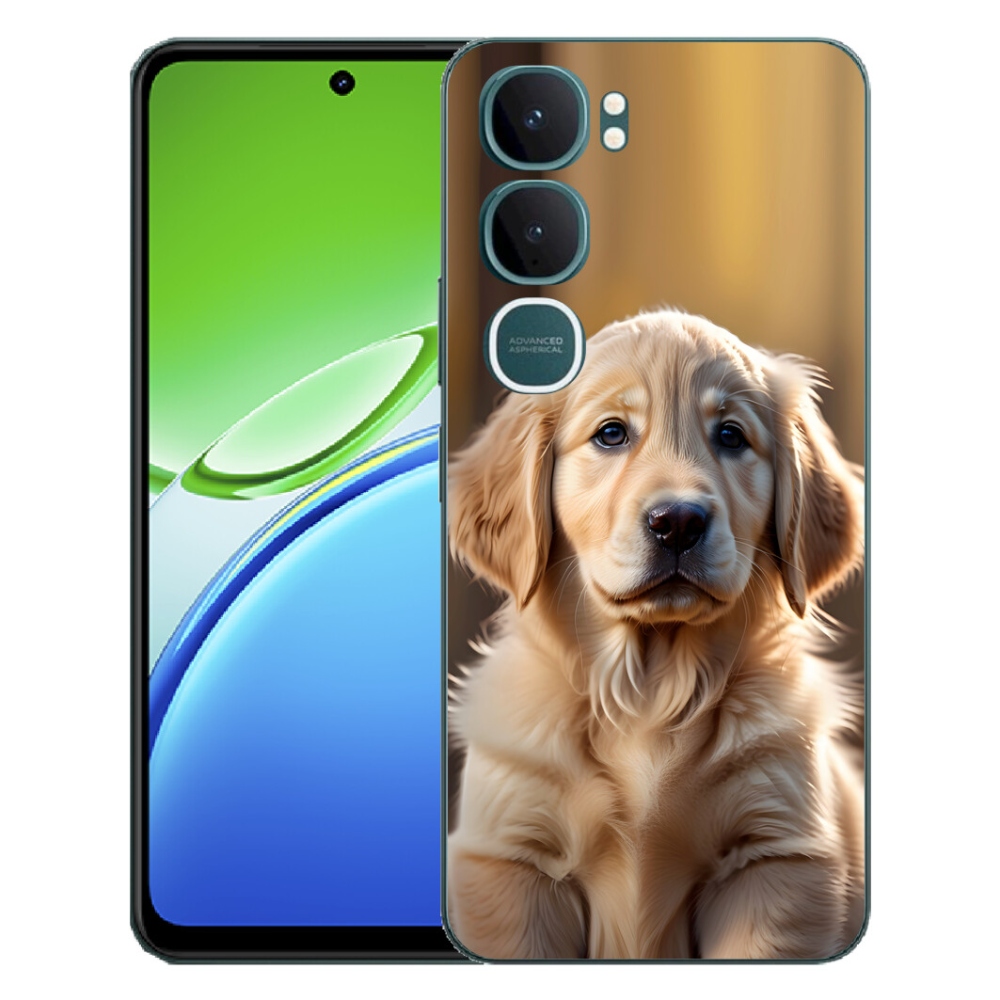 Gélový kryt mmCase na Vivo Y21d - roztomilý zlatý retriever