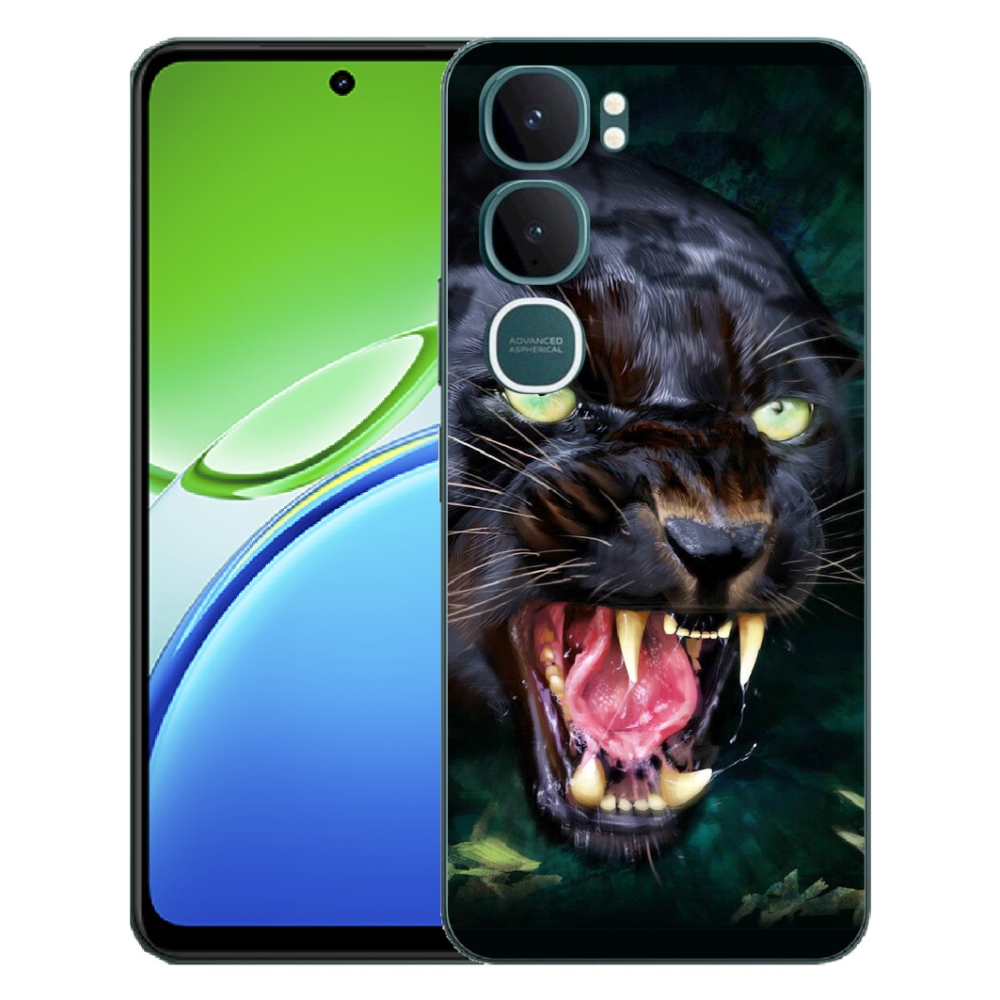 Gélový kryt mmCase na Vivo Y21d - rozzúrený čierny panter