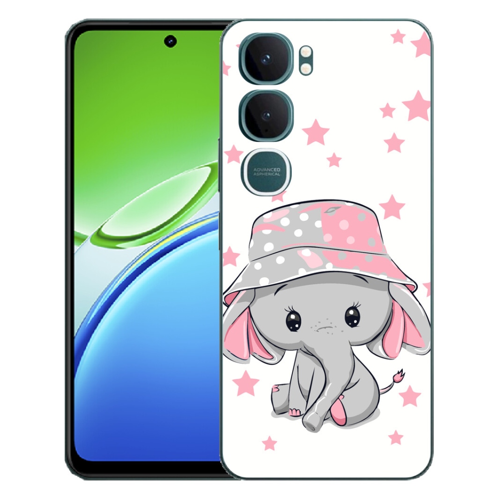 Gélový kryt mmCase na Vivo Y21d - ružový slon