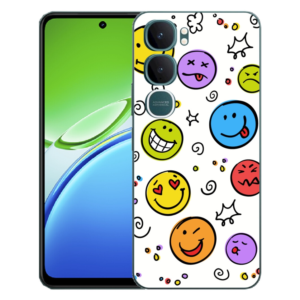 Gélový kryt mmCase na Vivo Y21d - smajlíci