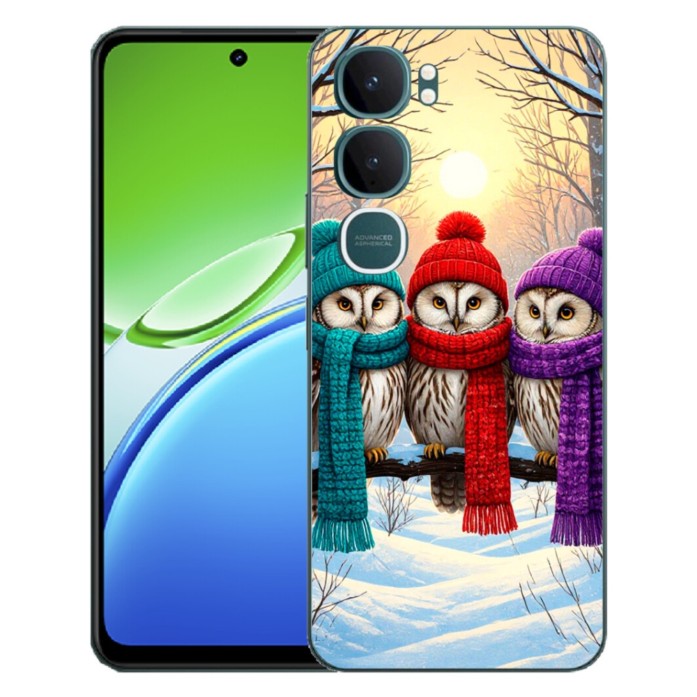 Gélový kryt mmCase na Vivo Y21d - soví priatelia