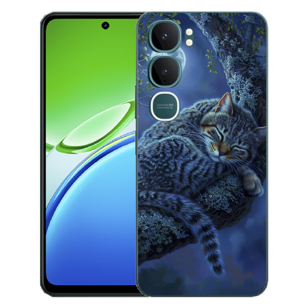 Gélový kryt mmCase na Vivo Y21d - spiaca mačka