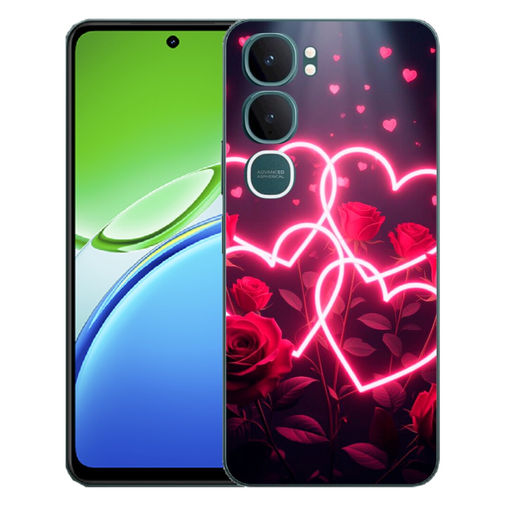 Gélový kryt mmCase na Vivo Y21d - srdce lásky