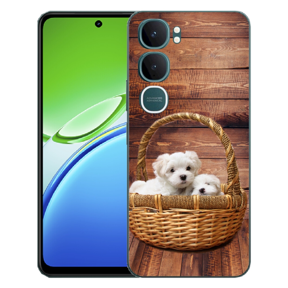 Gélový kryt mmCase na Vivo Y21d - šteniatka
