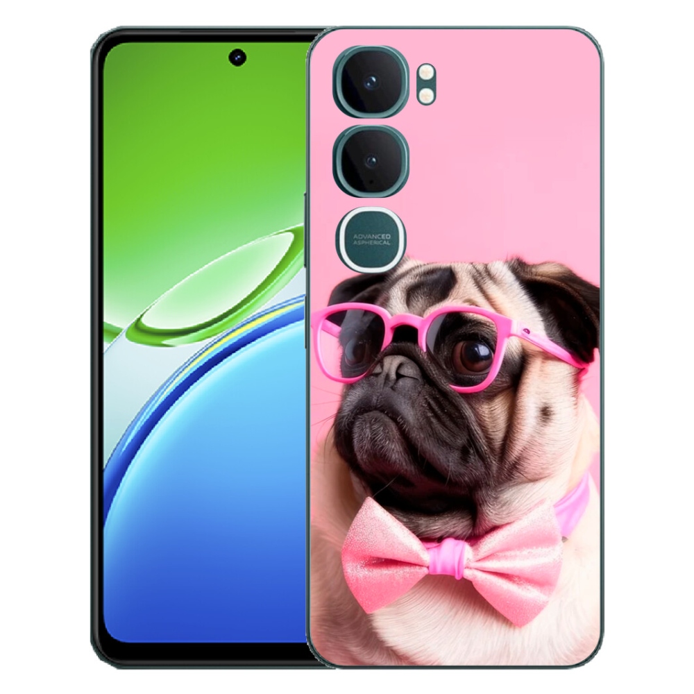 Gélový kryt mmCase na Vivo Y21d - štýlový mops