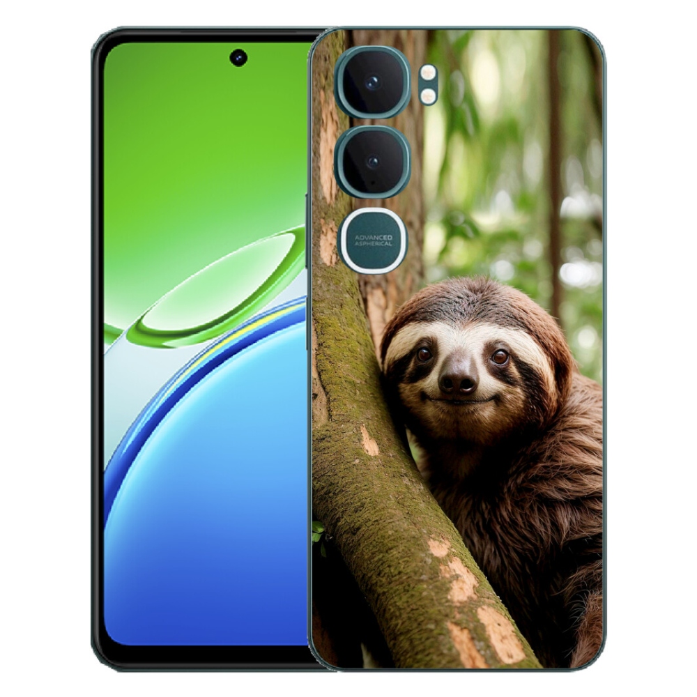 Gélový kryt mmCase na Vivo Y21d - usmievavý leňochod