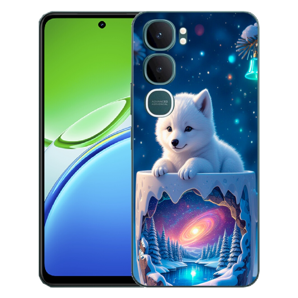 Gélový kryt mmCase na Vivo Y21d - vianočné šteňa