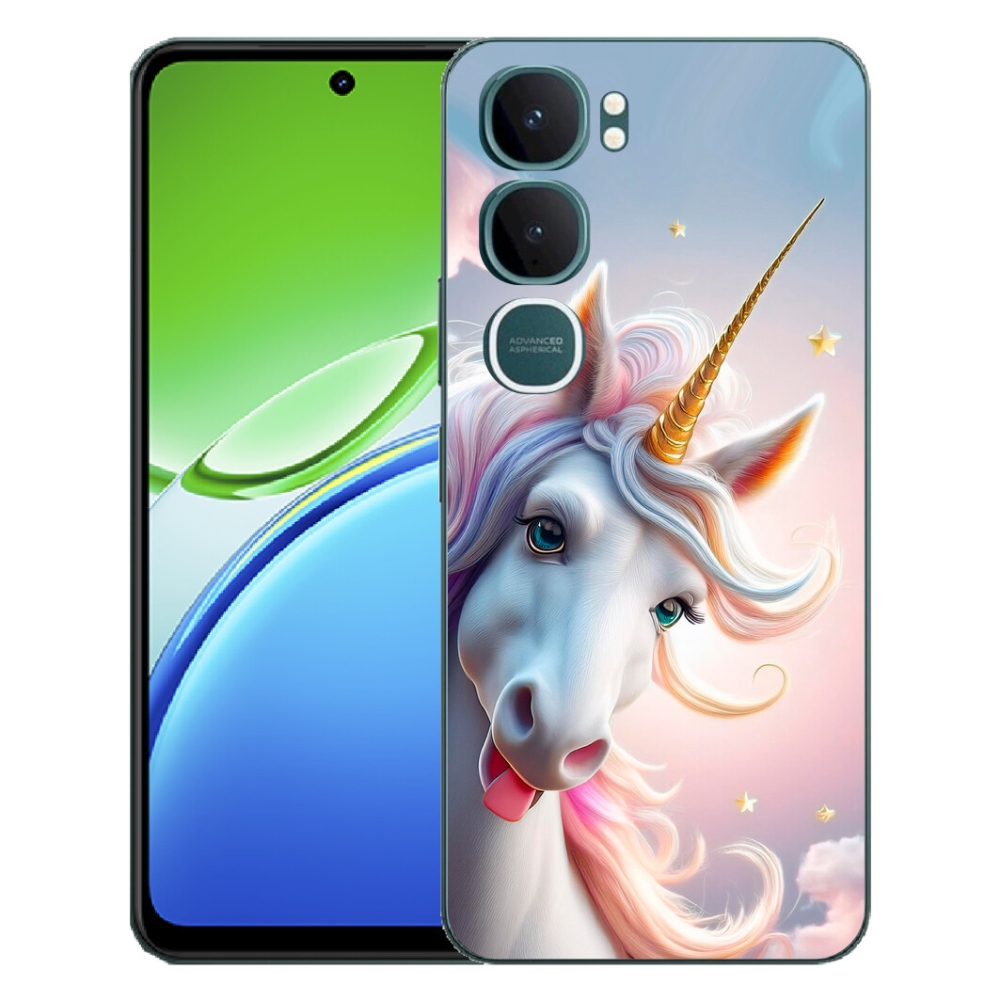 Gélový kryt mmCase na Vivo Y21d - veselý jednorožec