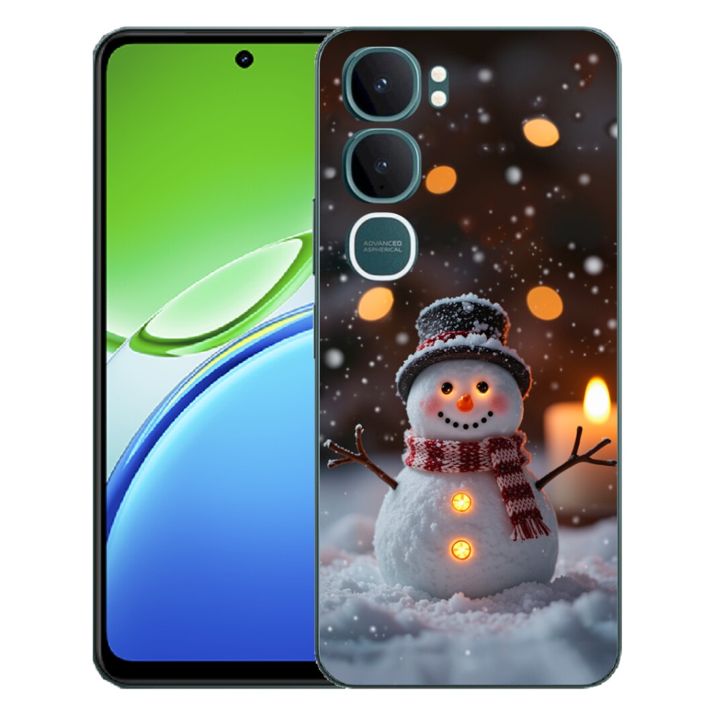 Gélový kryt mmCase na Vivo Y21d - veselý snehuliak