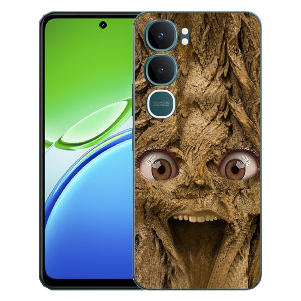 Gélový kryt mmCase na Vivo Y21d - veselý strom s očami