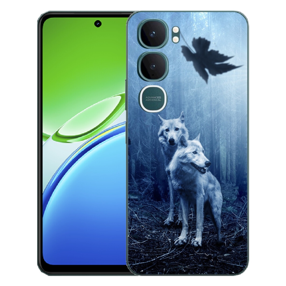 Gélový kryt mmCase na Vivo Y21d - vlci v lese