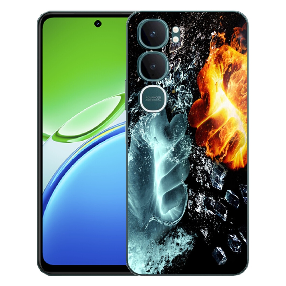 Gélový kryt mmCase na Vivo Y21d - voda a oheň