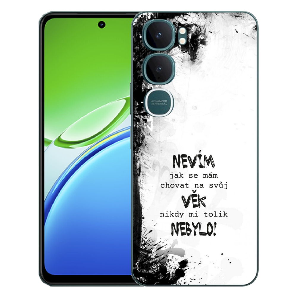 Gélový kryt mmCase na Vivo Y21d - vtipný text 14 biele pozadie