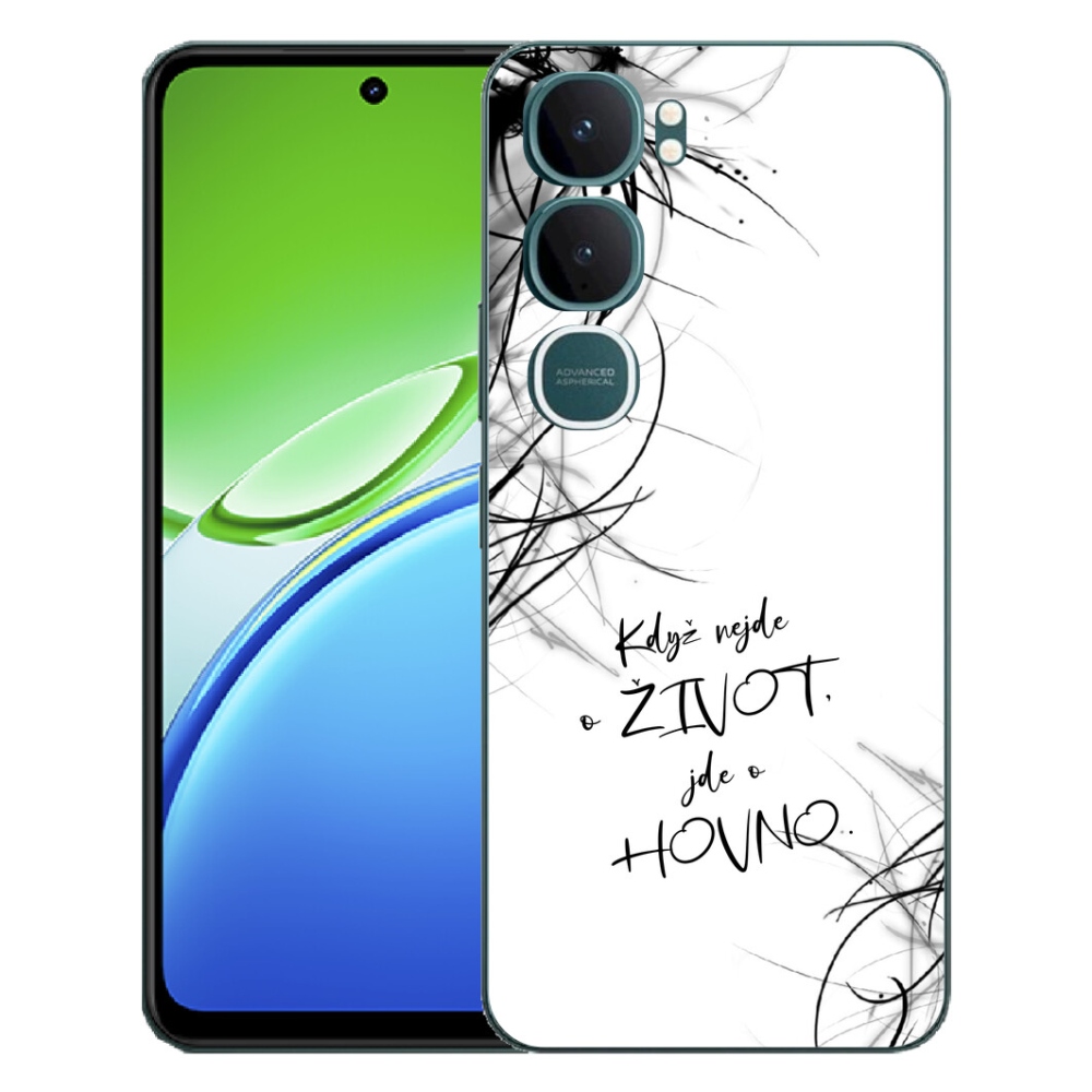 Gélový kryt mmCase na Vivo Y21d - vtipný text 16 biele pozadie