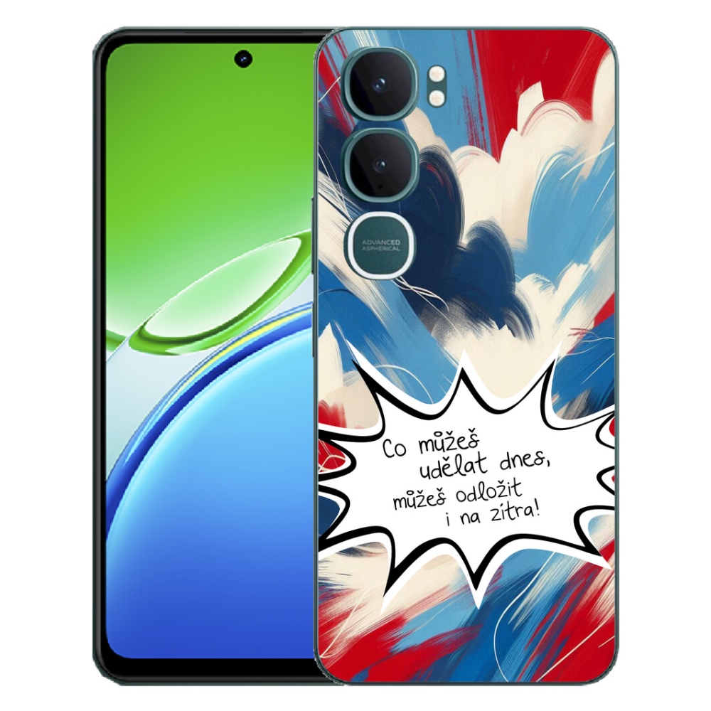 Gélový kryt mmCase na Vivo Y21d - vtipný text 9 biele pozadie