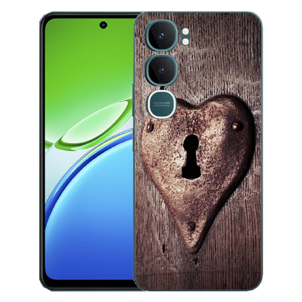 Gélový kryt mmCase na Vivo Y21d - zámok v tvare srdca