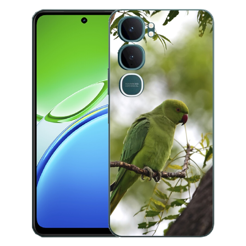 Gélový kryt mmCase na Vivo Y21d - zelený papagáj