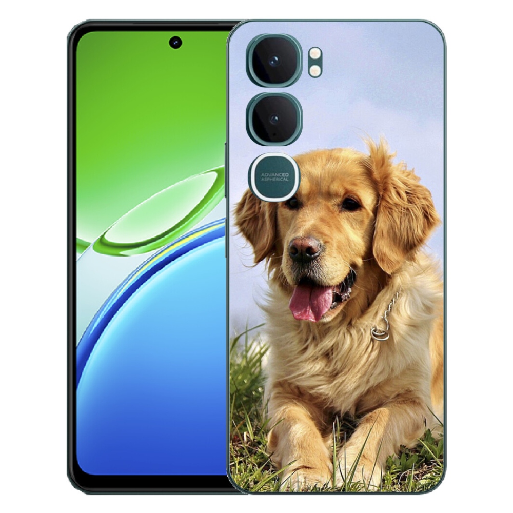 Gélový kryt mmCase na Vivo Y21d - zlatý retriever