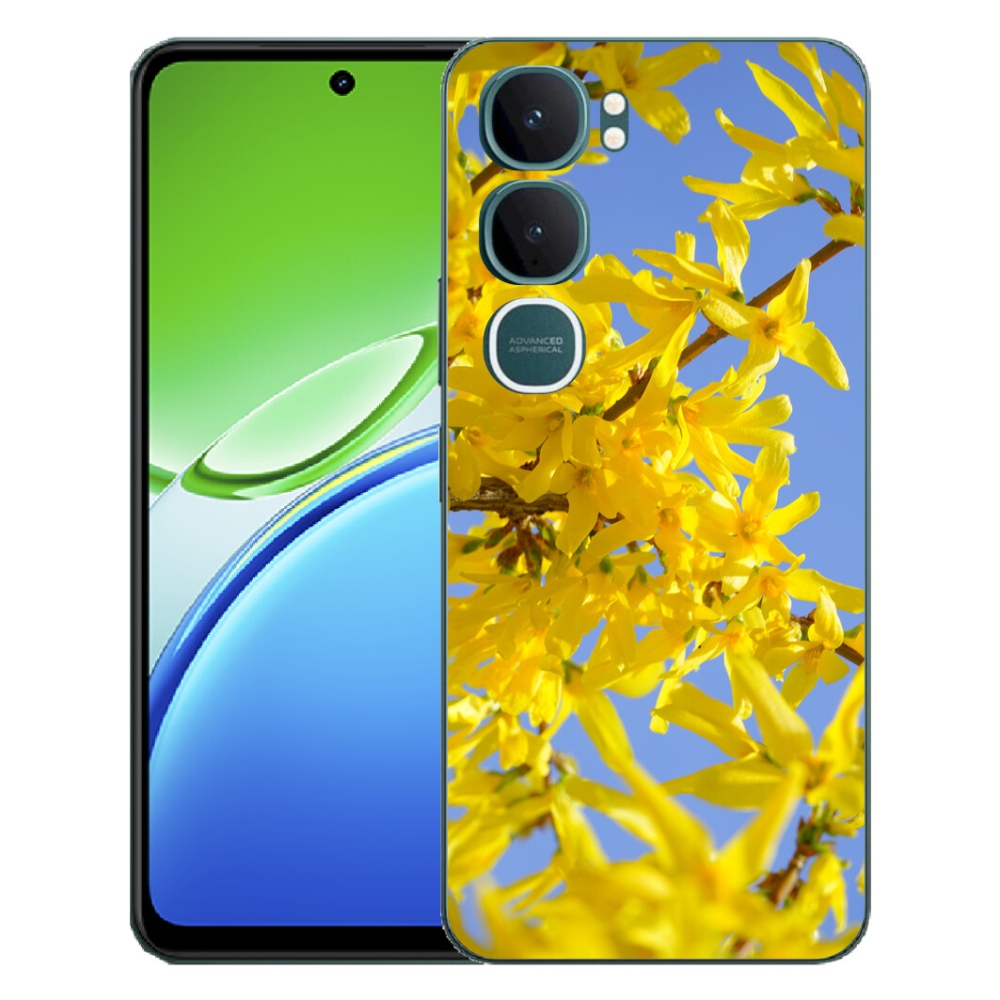 Gélový kryt mmCase na Vivo Y21d - žlté kvety
