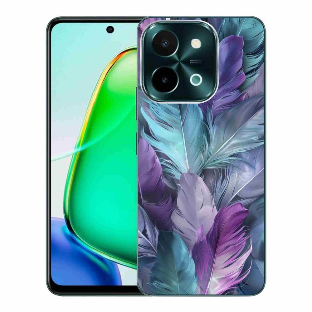 Gélový kryt mmCase na Vivo Y28 - farebné perie 2