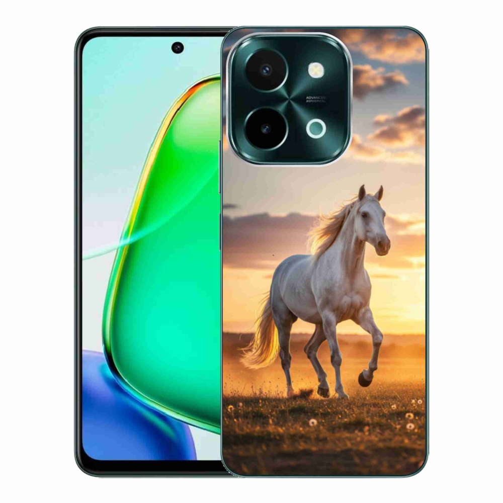 Gélový kryt mmCase na Vivo Y28 - bežiaci biely kôň 2