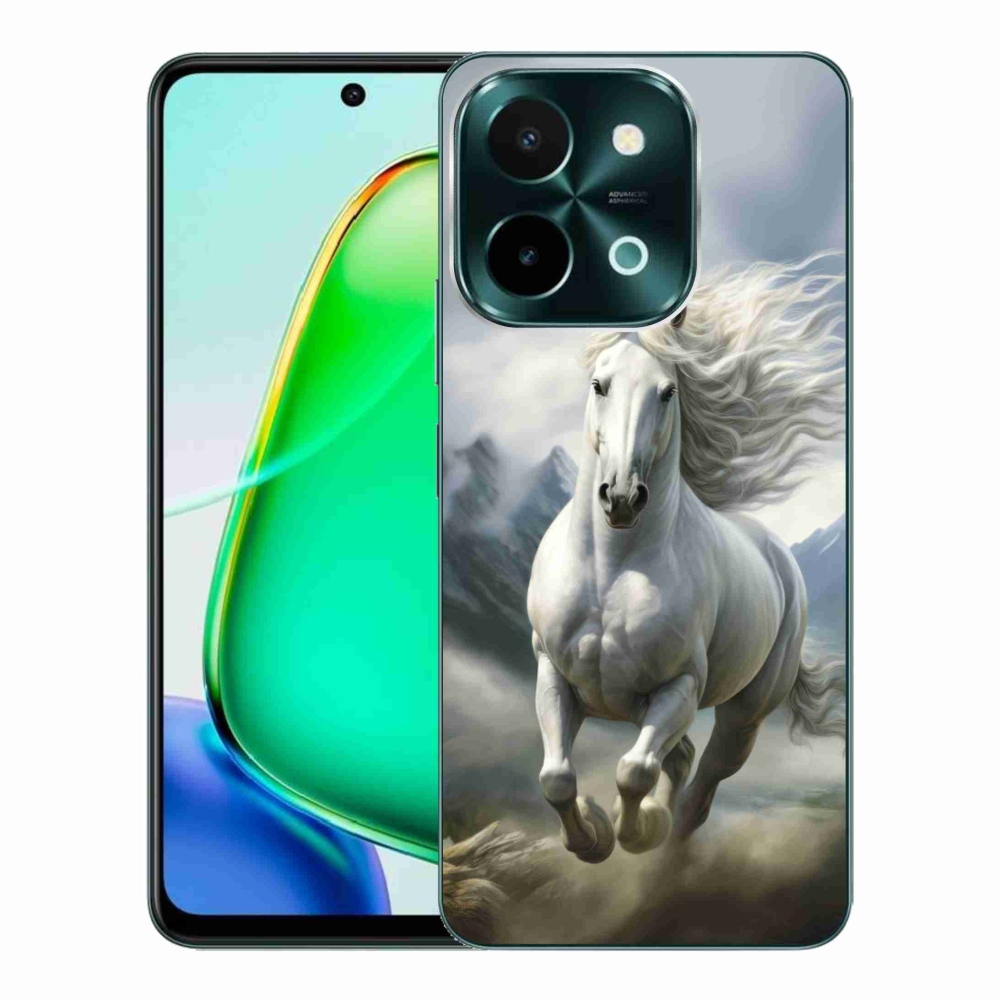 Gélový kryt mmCase na Vivo Y28 - bežiaci biely kôň 3