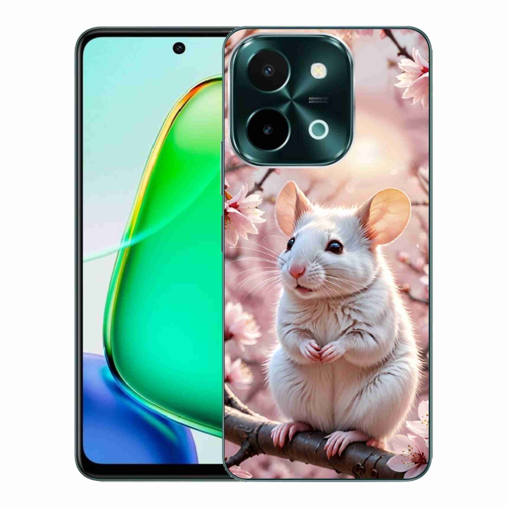 Gélový kryt mmCase na Vivo Y28 - biela myš na vetve