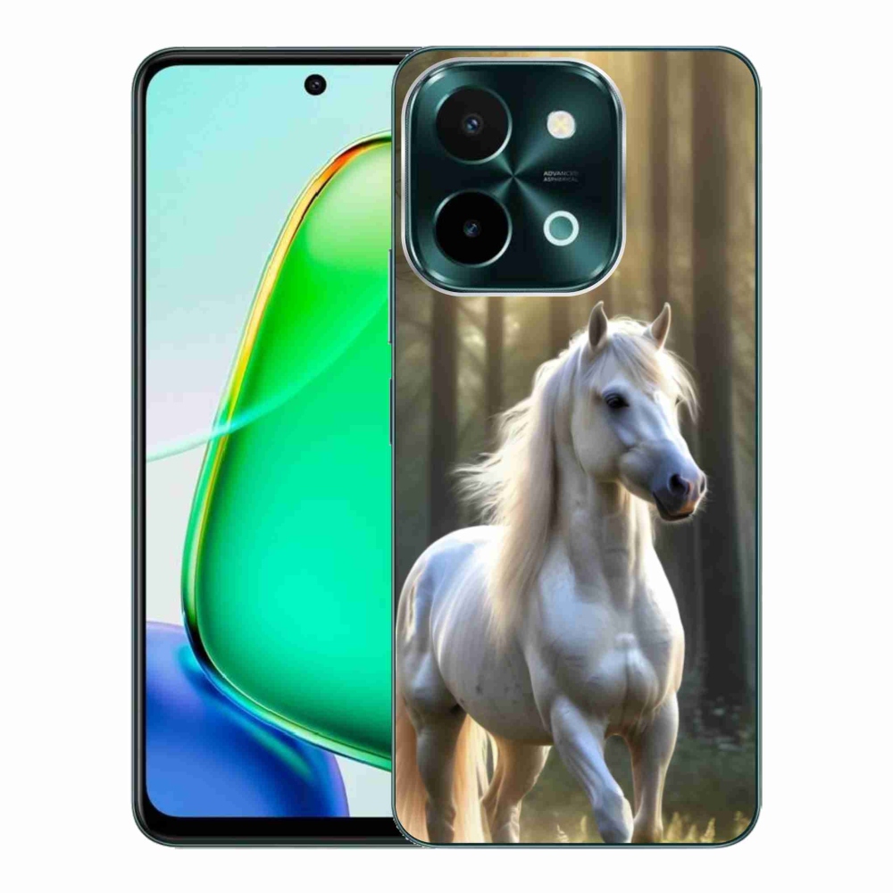 Gélový kryt mmCase na Vivo Y28 - biely kôň 3