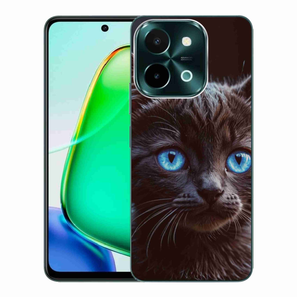 Gélový kryt mmCase na Vivo Y28 - čierne mačiatko 2