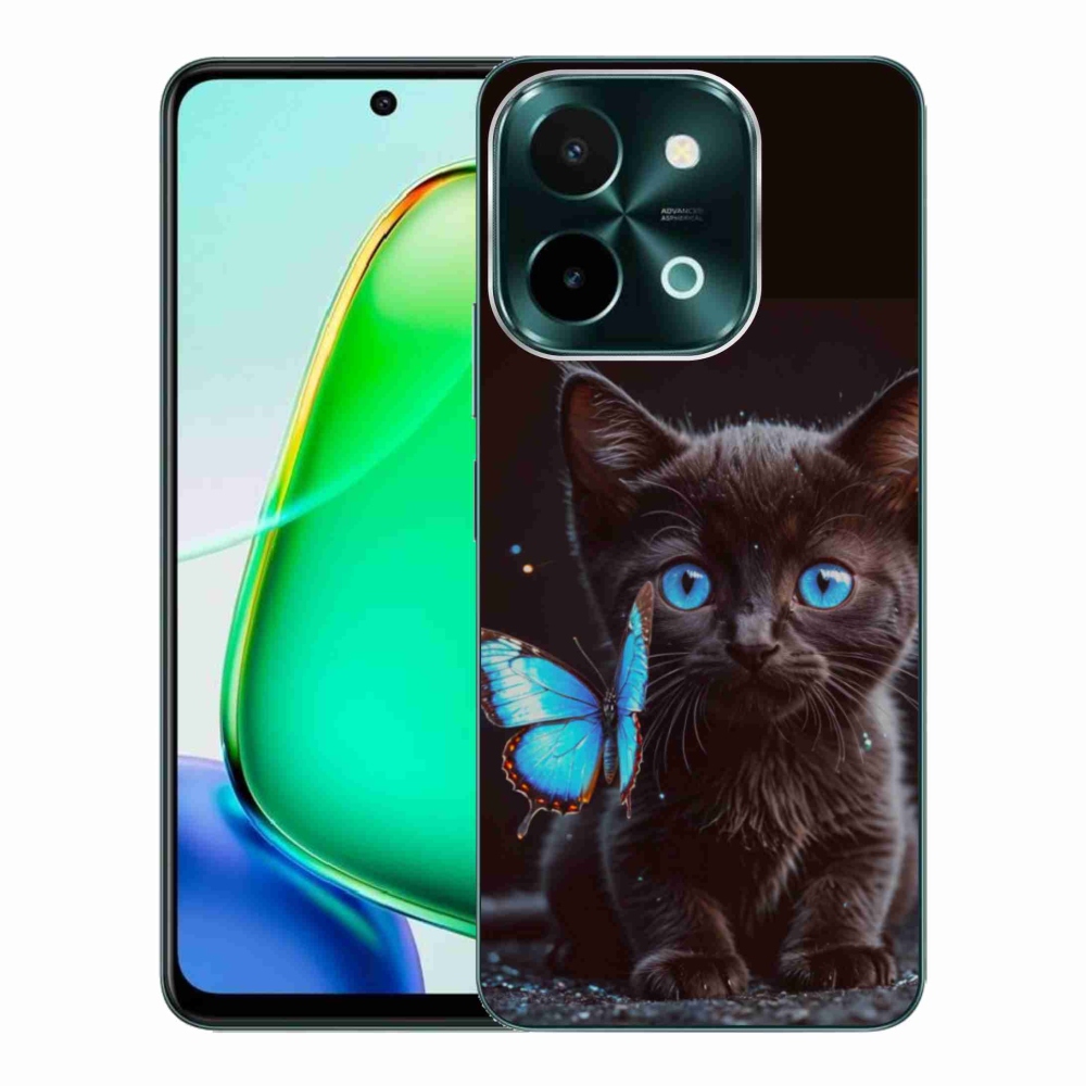 Gélový kryt mmCase na Vivo Y28 - čierne mačiatko 3